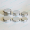 Silver Aluminum Cosmetic Cream Jar with Screw Cap